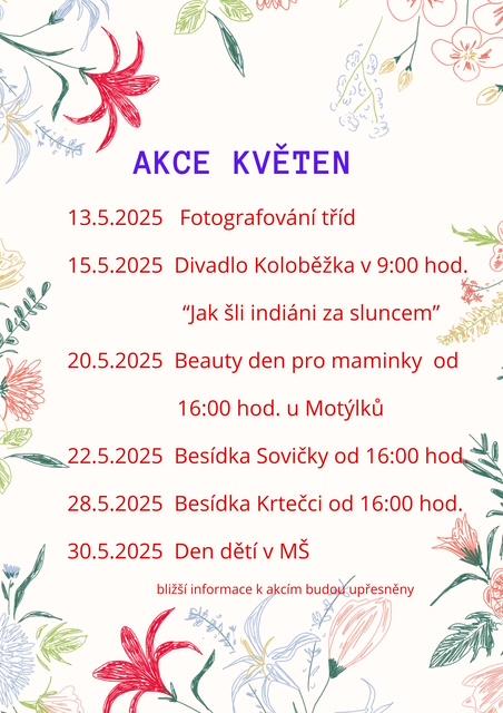 Akce MŠ v květnu 2025
