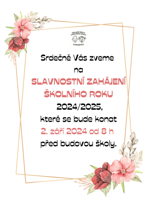 Zahájení školního roku